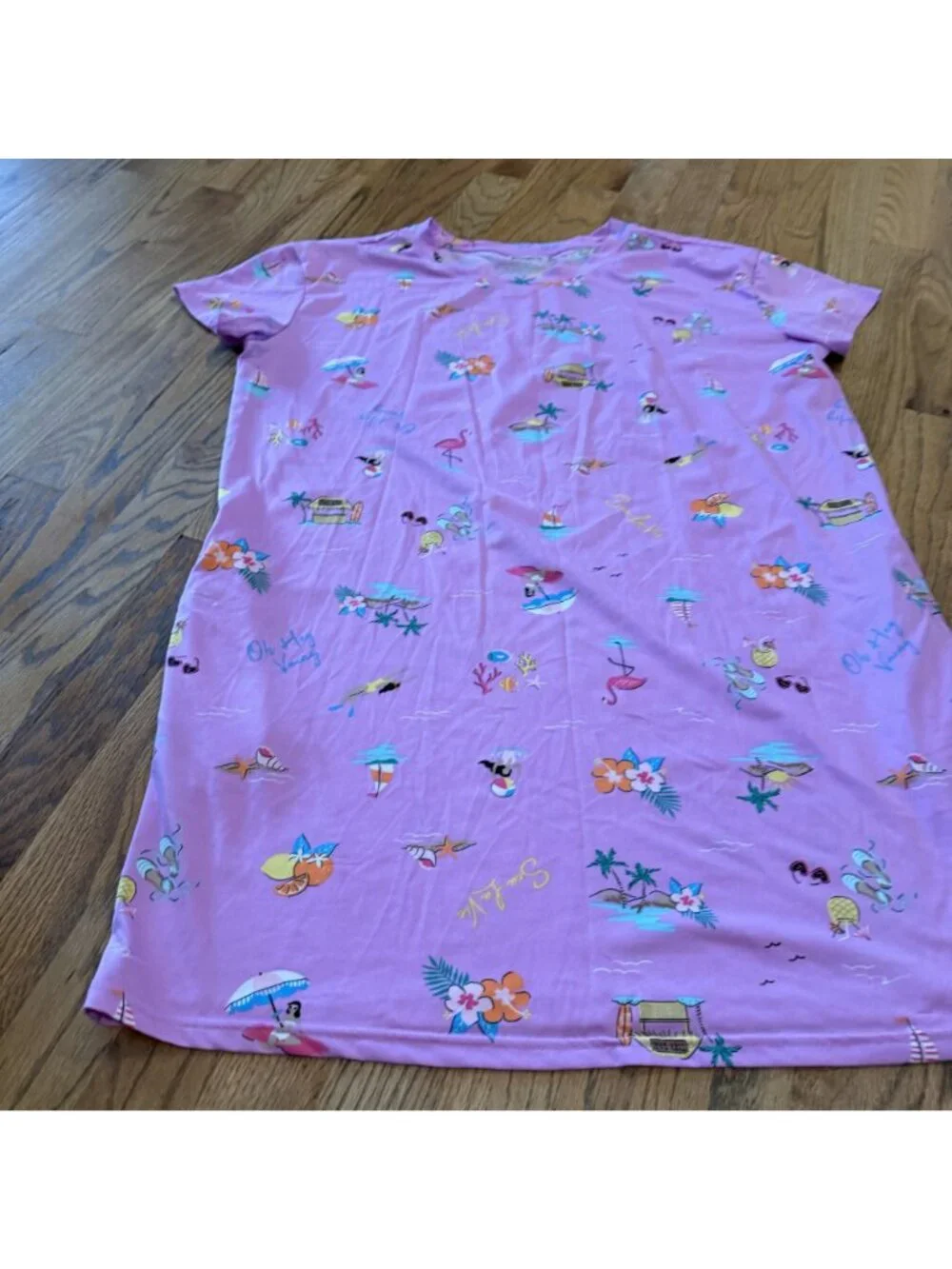JoySpun Womens Small Pink Summer Nigh Gown Sleep Shirt